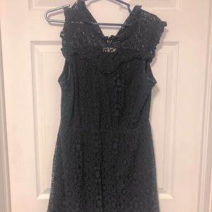 Beautiful lacy mini dark blue dress